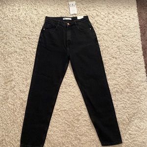 Zara mom fit black jeans